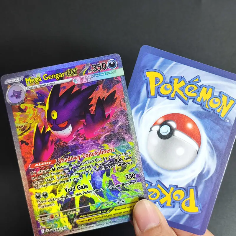 Diy PKM Card Mega Gengar Ex Charizard Umbreon Greninja Mew Giratina Flash English Game Cards