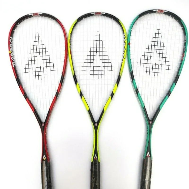 115g Full Carbon Squash Racket – Beginner's Ultra-Light Training Set, Droplet Shaped Racquets | Lightweight Squash Racquet