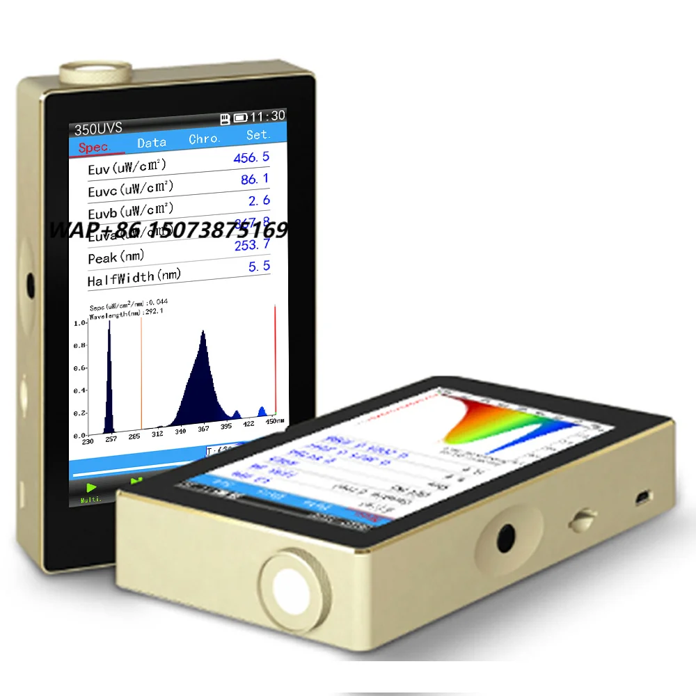 OHSP350UVS UV Light Therapy Spectrum Irradiance Meter HOPOOCOLOR Spectrometer 200nm-450nm