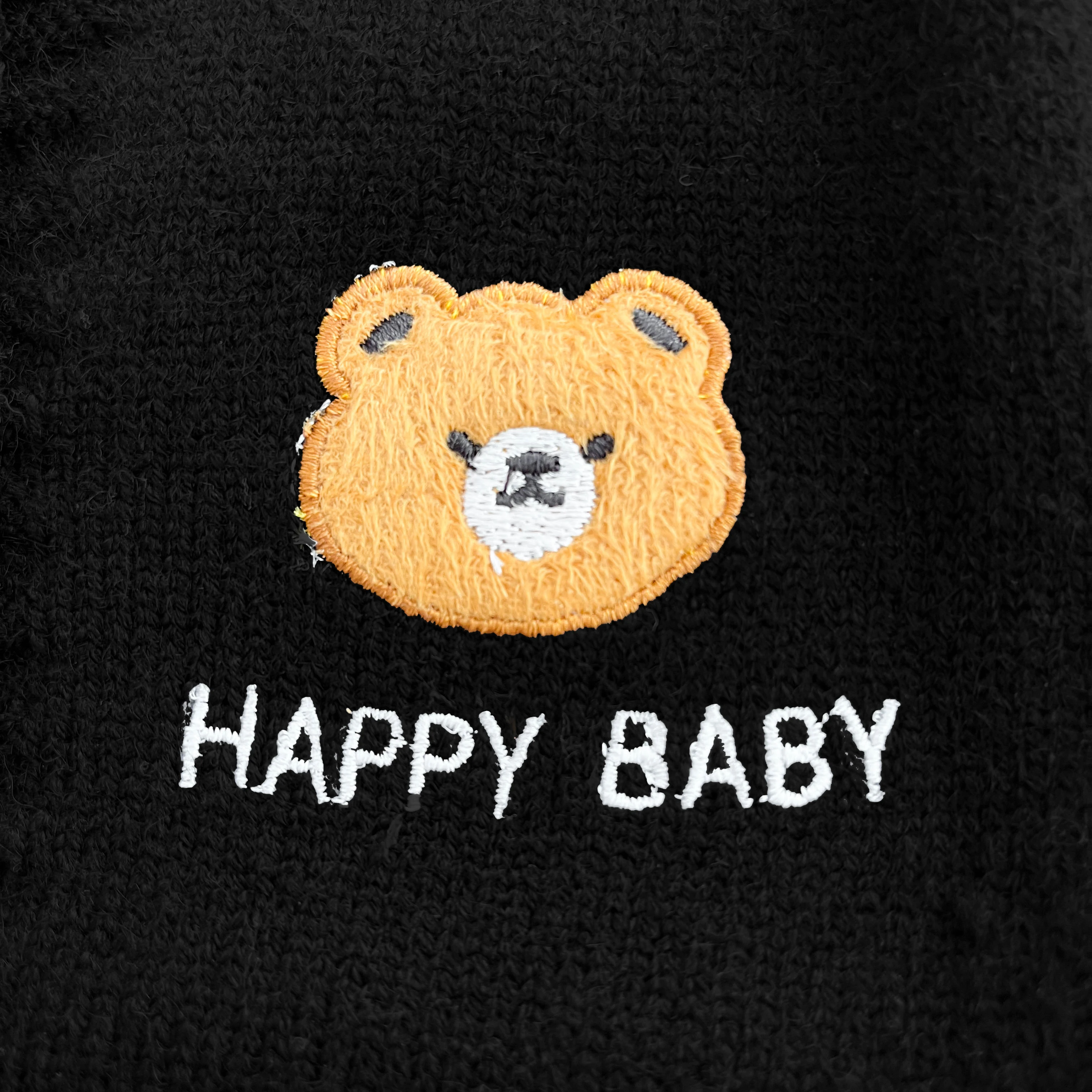 Newborn Baby Boys Spring And Autumn Knitted Baby Romper Playsuit Elastic Cartoon Bear Long-sleeved Korean Fashion Soft Casual