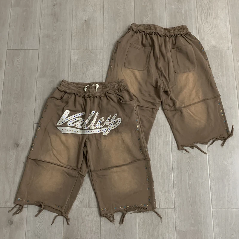 Classic American Color Hot Stamping Print Summer New Style Elastic Waist Comfortable Casual Vale Short pants