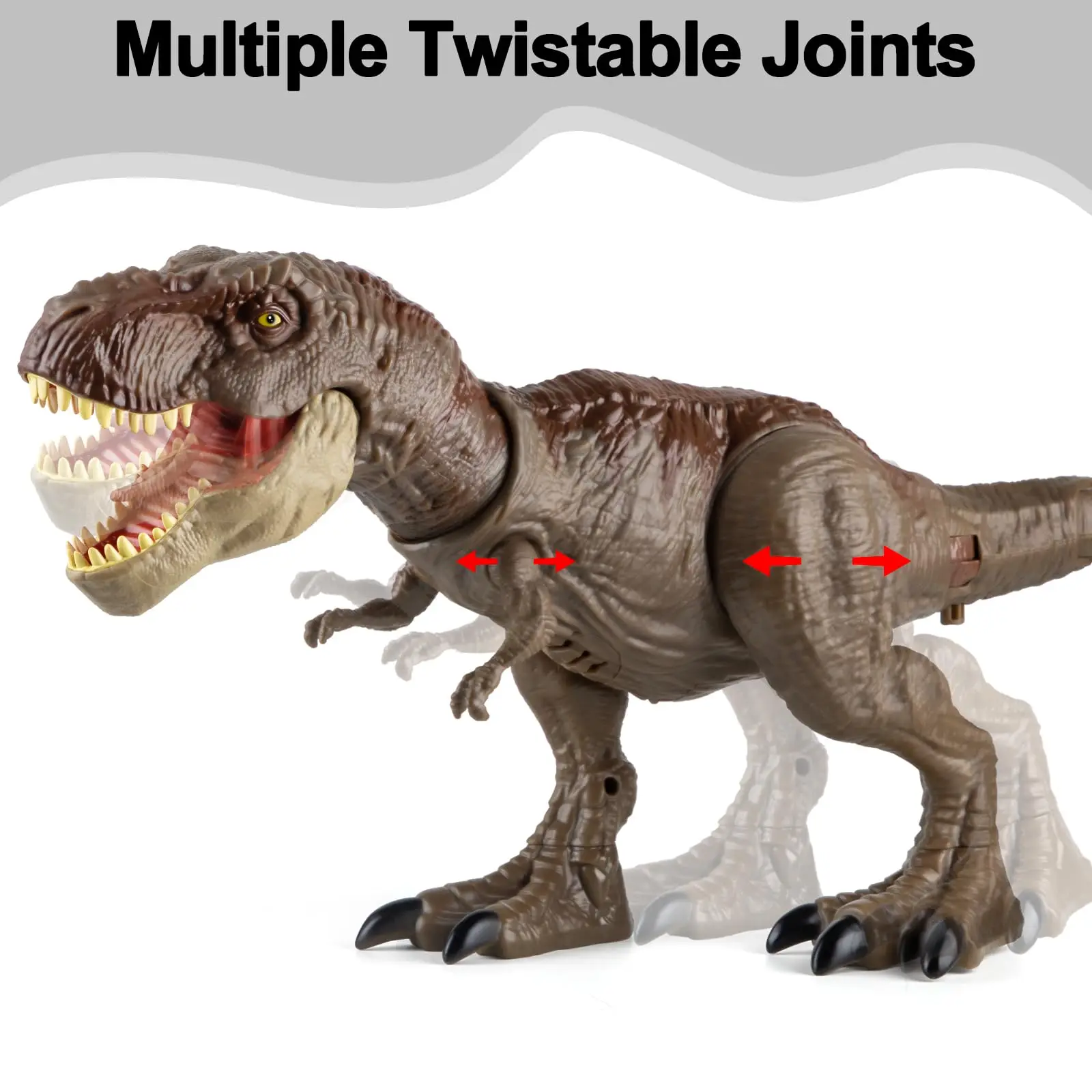 Jurassic World Tyrannosaurus Rex with Sound, Light Effect & Shake Head T Rex Dinosaur Toy for Kids Birthday Christmas Gift