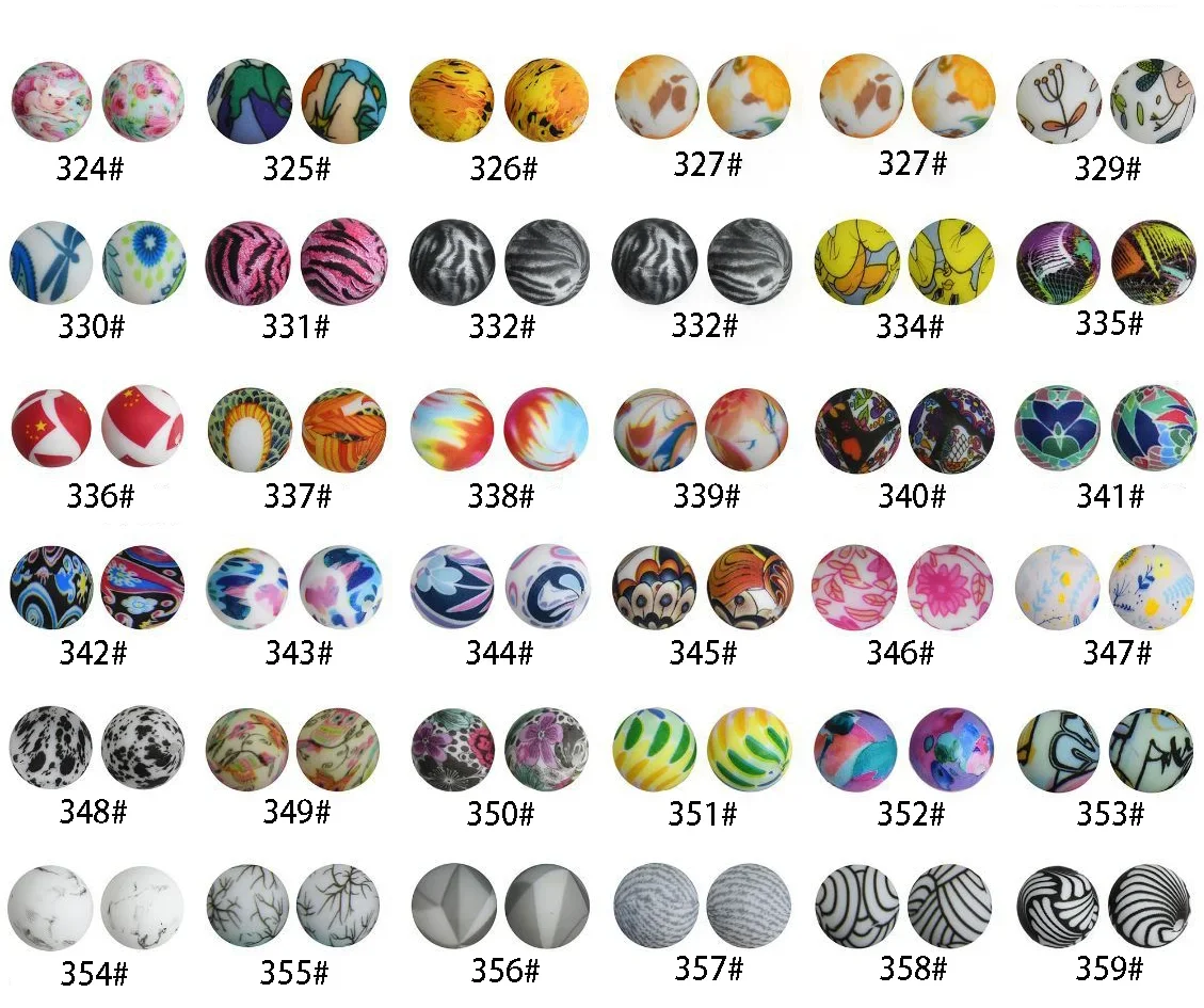 

10PCS/Lot 15MM Dragonfly Flower Leaf Pattern Food Grade Silicone Beads For DIY Making Bracelet Keychain Accessories