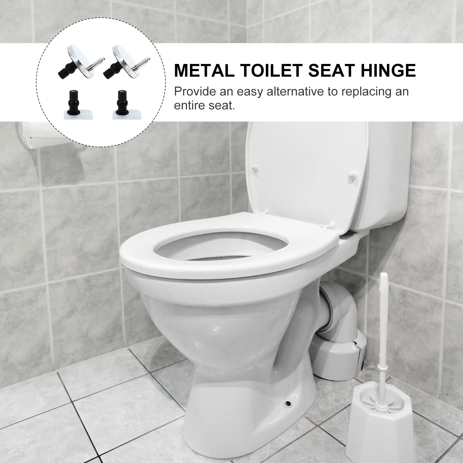 

1Set Universal Toilet Seats Parts Easy to Install Efficient Practical Great Housewarming Gift Toilet Seat Bolts