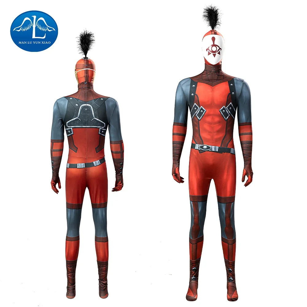 

Tears of The Kingdom Zelda Yigai Team Uniform Red and Blue Jumpsuit for Men Link Cosplay Custom Halloween Zentai Suit