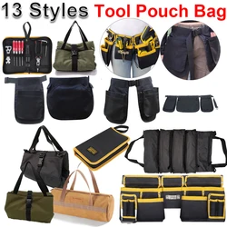 Multifunctional Tool Storage Bag Pouch Belt Hardware Electrician Toolkit Drill Waist Wrench Screwdriver Tool Bags Organizer