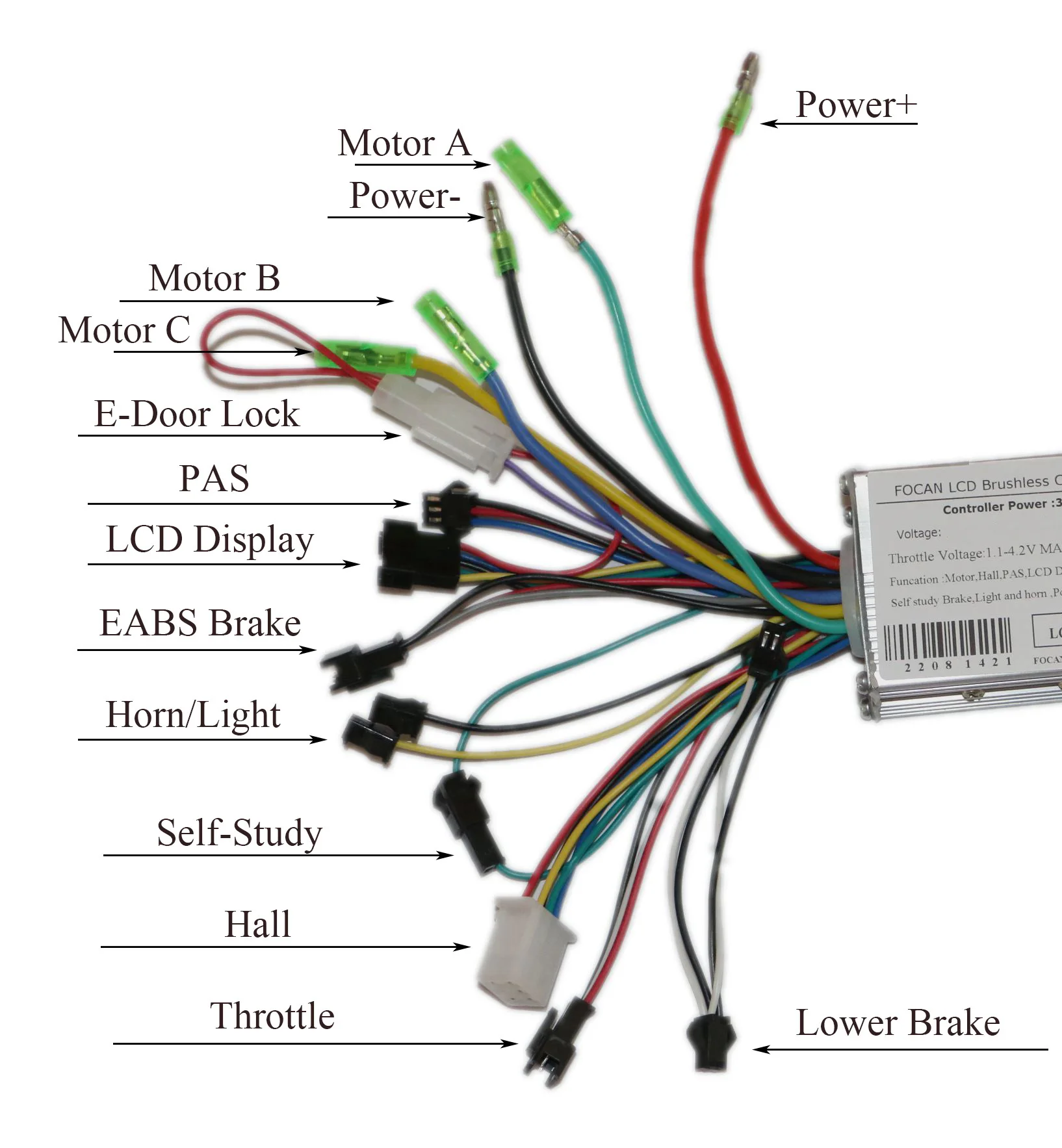 36-60V 350W 15A LCD display DC Brushless Motor Speed Controller Regulation Switch Driver Board Motor Electric Governor