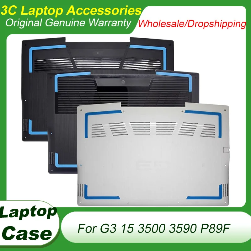 

New For DELL G3 15 3500 3590 P89F 0HWPRT 0C6JN0 0JRPM2 Laptop Bottom Cover Case Lower Base Shell Blue White Case Replacement