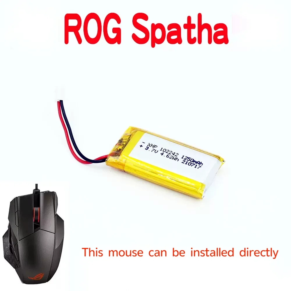 

100% новый аккумулятор 1250 мАч для ASUS ROG Spatha беспроводная мышь 102242 литий-полимерная аккумуляторная батарея 3,7 в