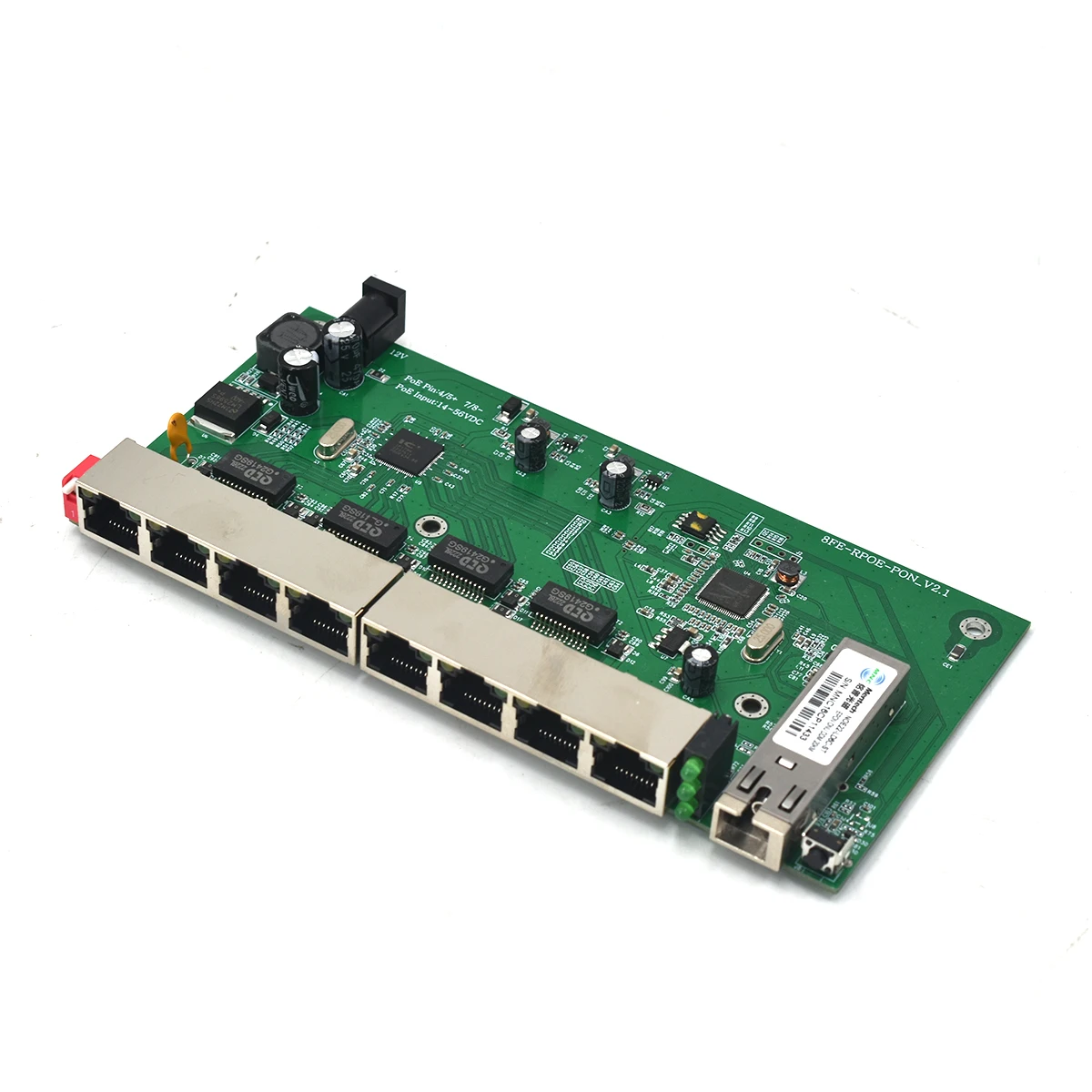 Wanglink-FTTH POE ONU PCB Board with Factory Price, 8Port, 10 Mbps, 100Mbps, with Factory Price