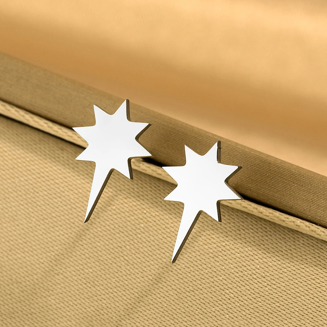 Todorova Tiny North Star Stud Earrings for Women Men Stainless Steel Geometric Jewelry Birthday Christmas Gift