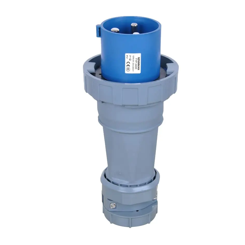 IEC60309 Waterproof Industrial CEE Connector Plug 3Pin 125A 230V 2P+E IP67