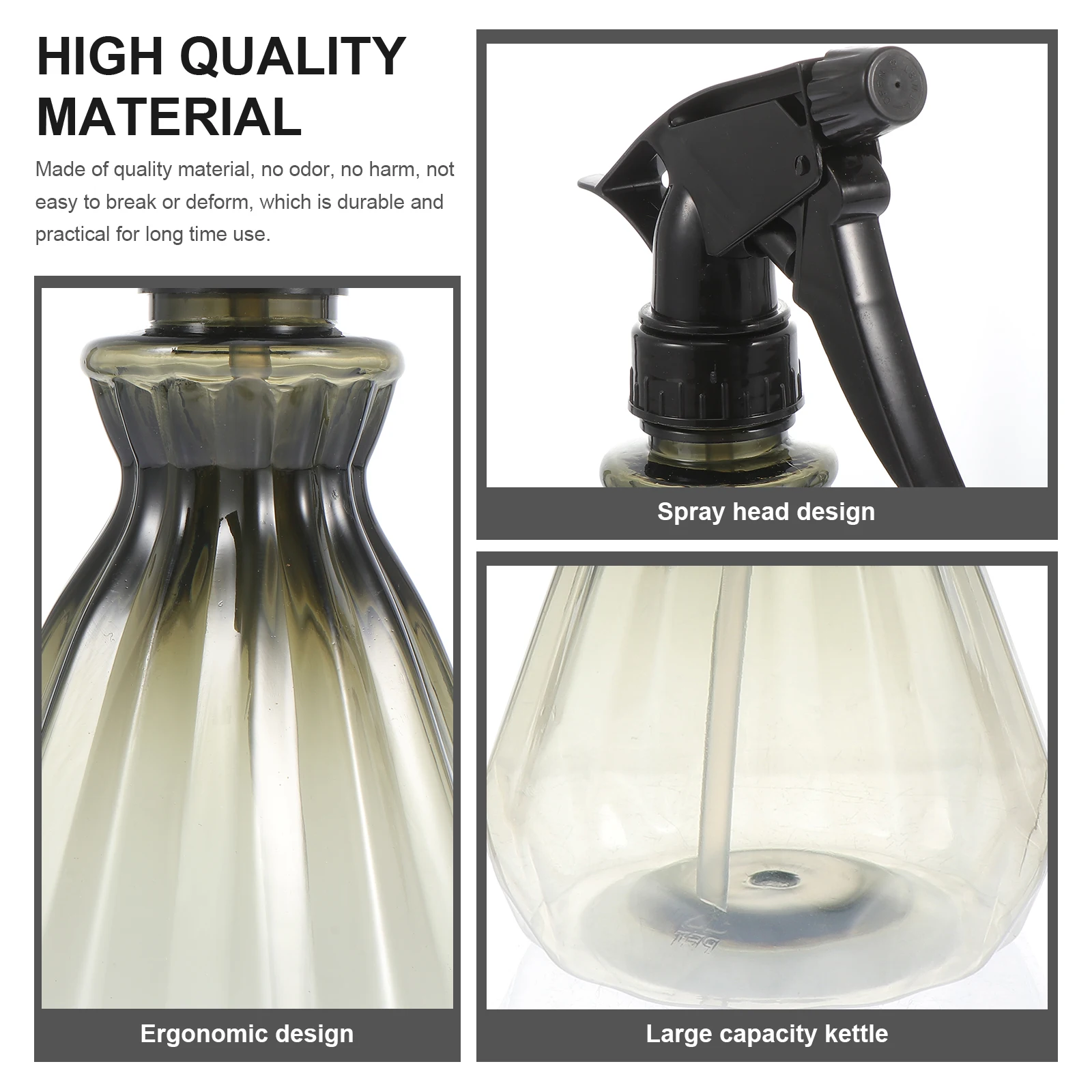 

5Pcs Spray Bottle Portable Watering Pot Hairdressing Mist Sprayer Transparent Durable Leakproof for Salon Gardening Cleaning