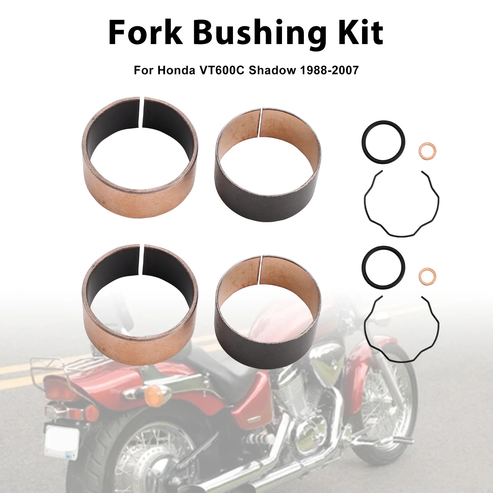

Topteng 38-6100 Fork Bushing Kit For Honda Shadow VLX 600 VT600C 1988-2007 VT600CD 1993-2000 2001 2002 2003 2004 2005 2006 2007