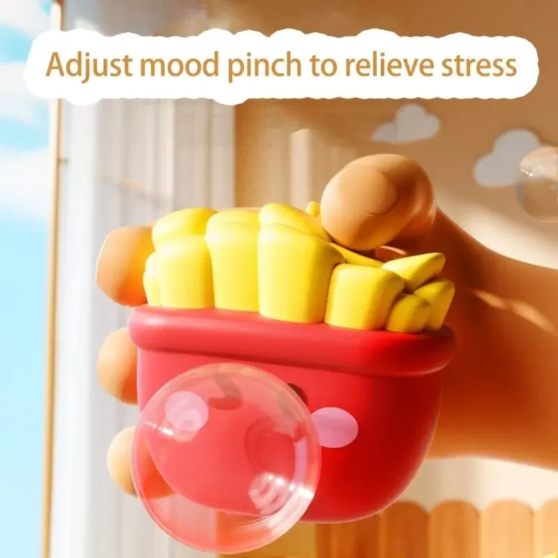 Boule à presser colorée pour hamburger crème glacée, jouet à presser pour soulager l'anxiété, matériau PVC TPR 15UB