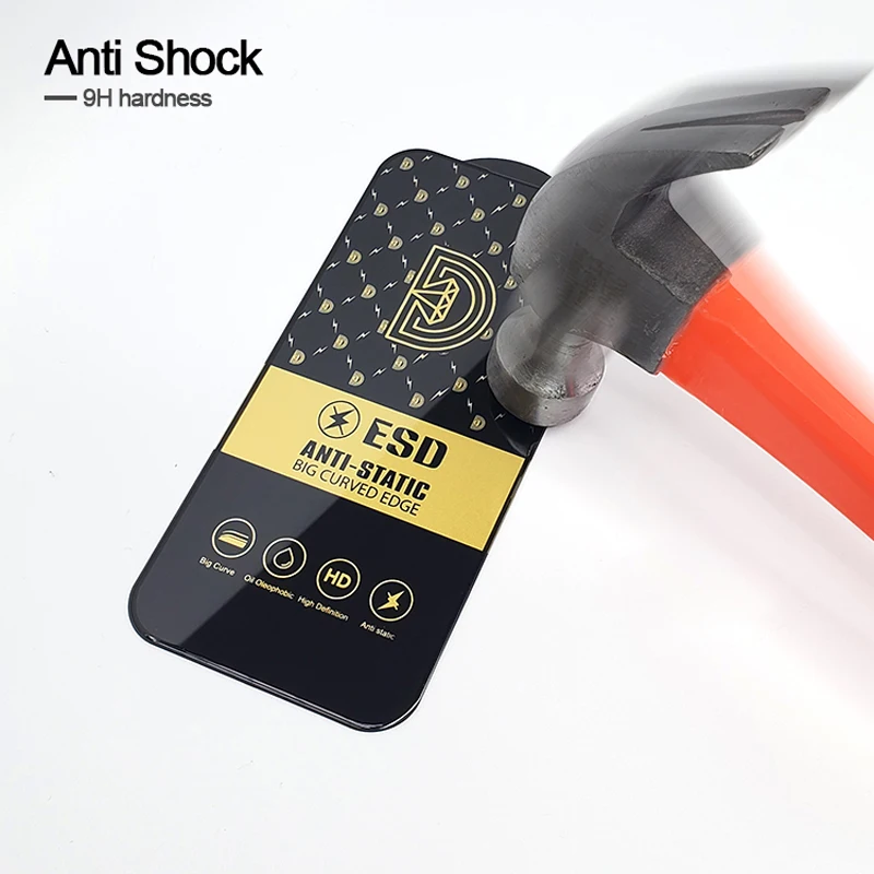50 sztuk, folia ochronna na ekran ze szkła hartowanego, wzór „złoty diament”, do modeli IPHONE 18 Duo, 17 Air, 16, 15, 14, 13 Pro Max, 12 Mini, 11 Pro, XR, XS MAX, Plus. — zdjęcie produktu 2
