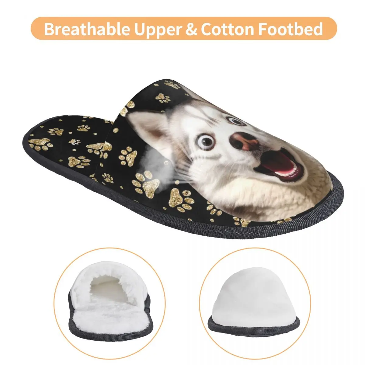 Custom Women Your Dogs Cats Face Meme House Slippers Cozy Warm Animal Lovers Memory Foam Fluffy Slipper Indoor Outdoor Shoes