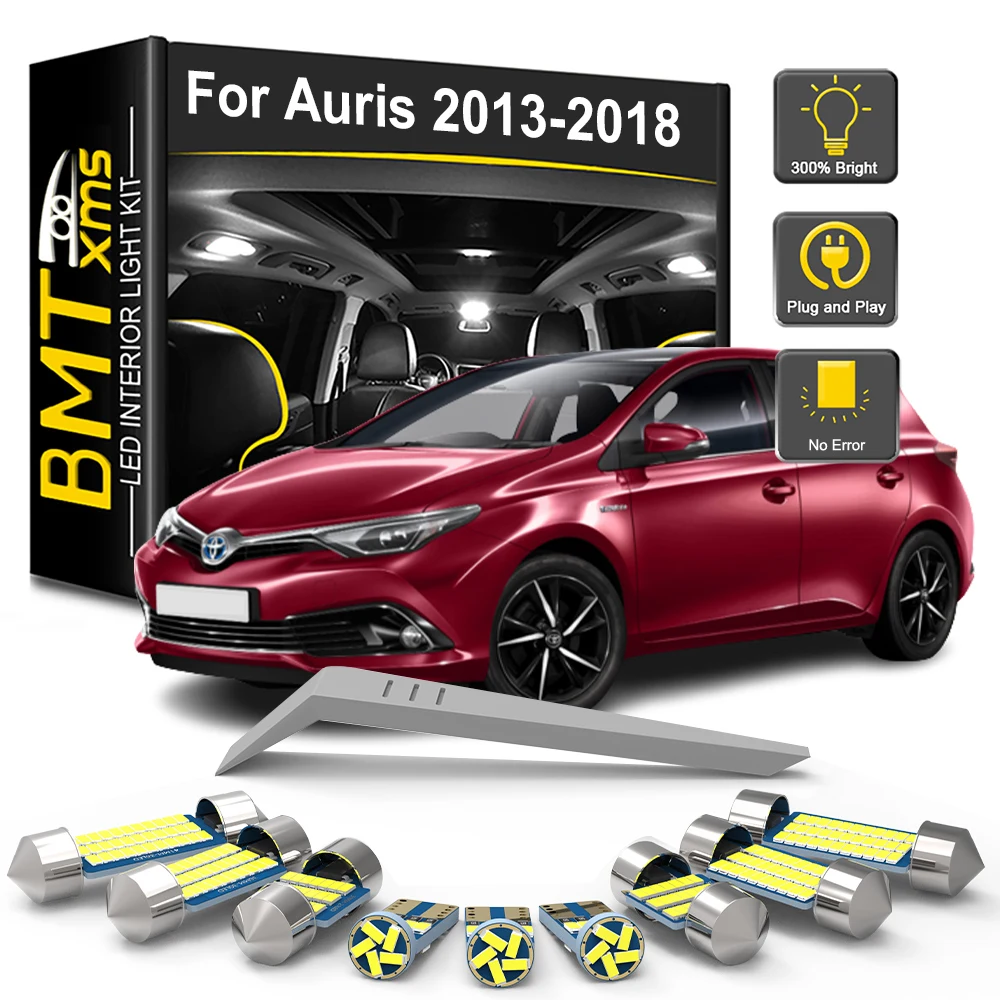 BMTxms 11Pcs Canbus LED Interior Light Bulb Kit For Toyota Auris E18 2013 2014 2015 2016 2017 2018 Car Indoor Dome Trunk Lamp