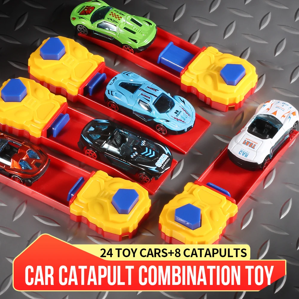 Children's toy car combination, pop-up, equipped with toy cars, various combinations, suitable for boys and girls as gifts!