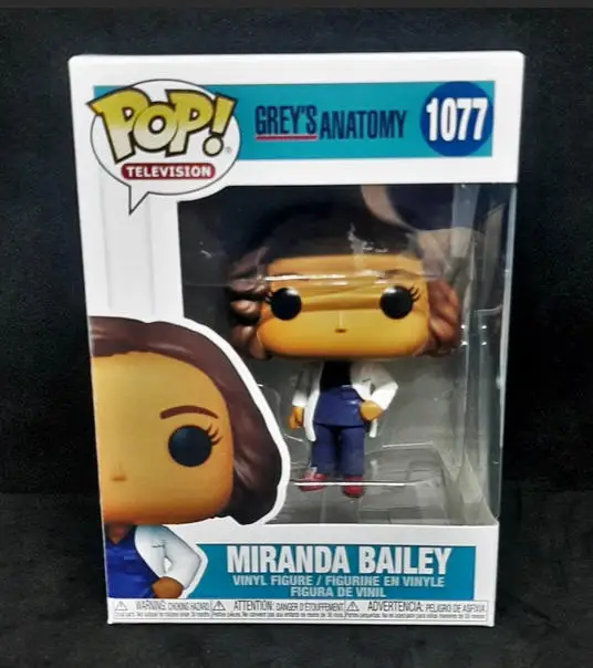 Funko POP Televisão Greys Anatomia Miranda Bailey # 1077 Coleção de figuras de vinil modelo brinquedos para crianças presente de aniversário infantil