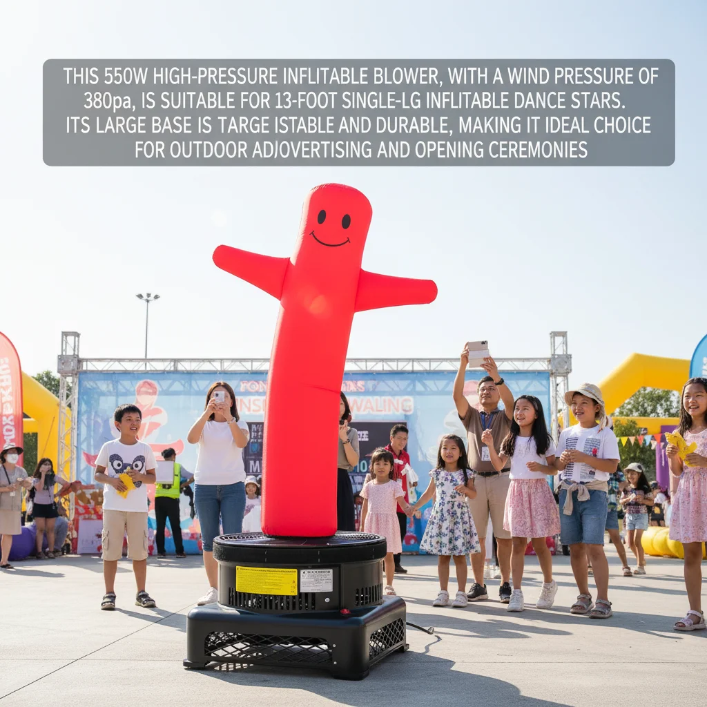 

550W Air Blower Fan for Inflatable Air Dancer, High Pressure 380pa Outdoor Advertising Blower, 110V US Plug