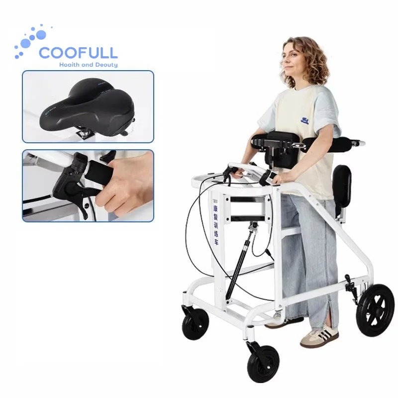 Coolfull Adjustable Walker Homecare and Hospital Rehabilitation Equipment Gait Trainer for Disabled Kids Elderly Walking Aid