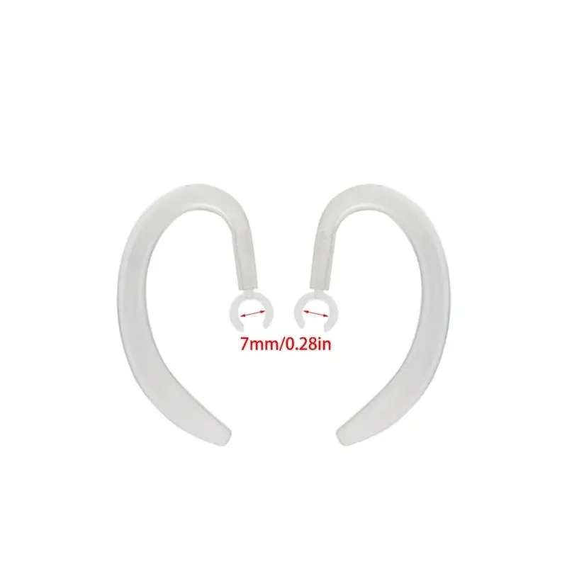 

1Pair 6mm 7mm 8mm 10mm Headphone Accessories Bluetooth Earphone silicone Earhook Loop Clip Headset Ear Hook Black/Clear