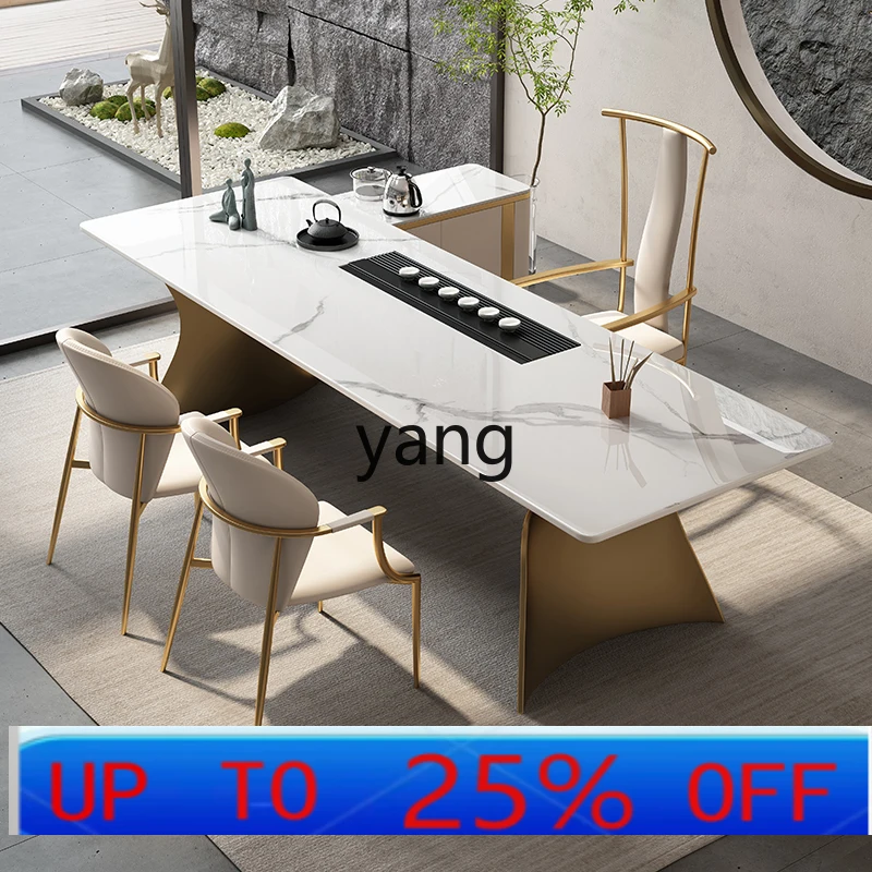 

Ltt light luxury home tea table office slate kung fu tea table