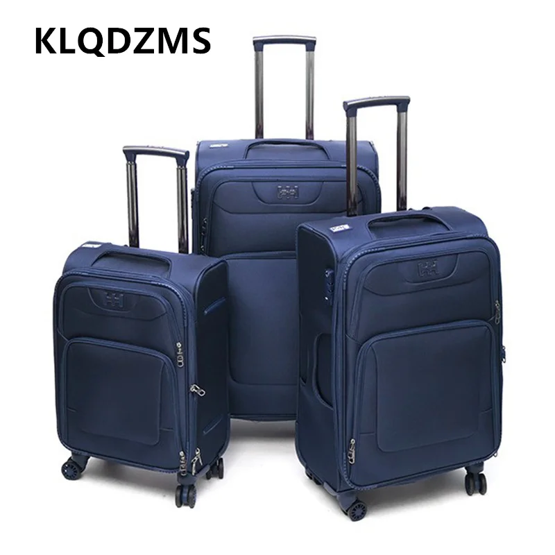 KLQDZMS maleta de tela Oxford cubierta de carrito de gran capacidad caja de embarque de 20 pulgadas 24 "28" caja de contraseña de absorción de golpes equipaje
