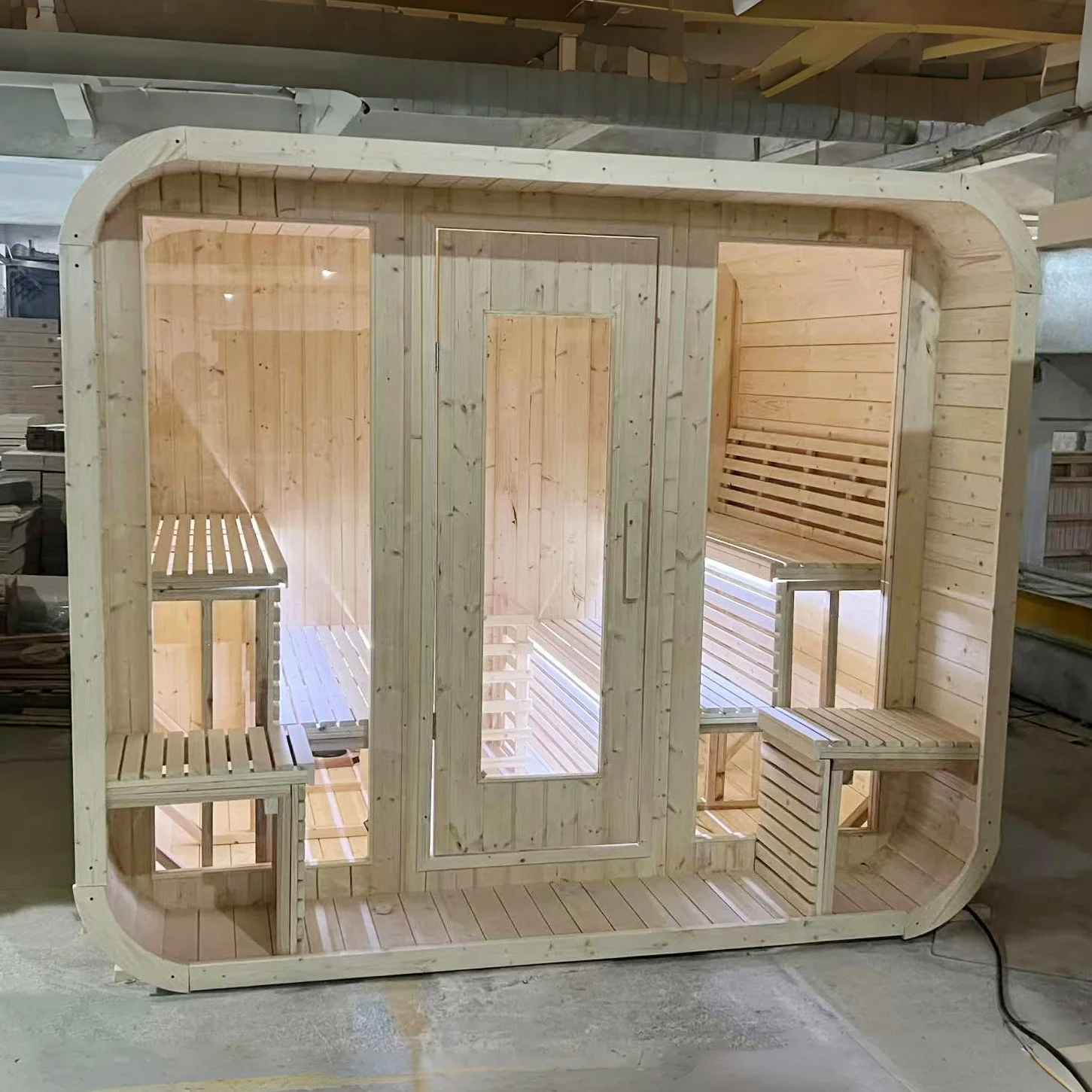 Factory Direct Custom Cube Sauna Room Outdoor Modular Design OEM Any Size CE Certified