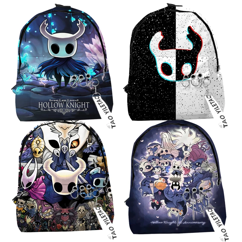 Game Hollow Knight Backpack Primary Student School Bag New Children's Korean Cartoon Cute Kids Bags for Girls