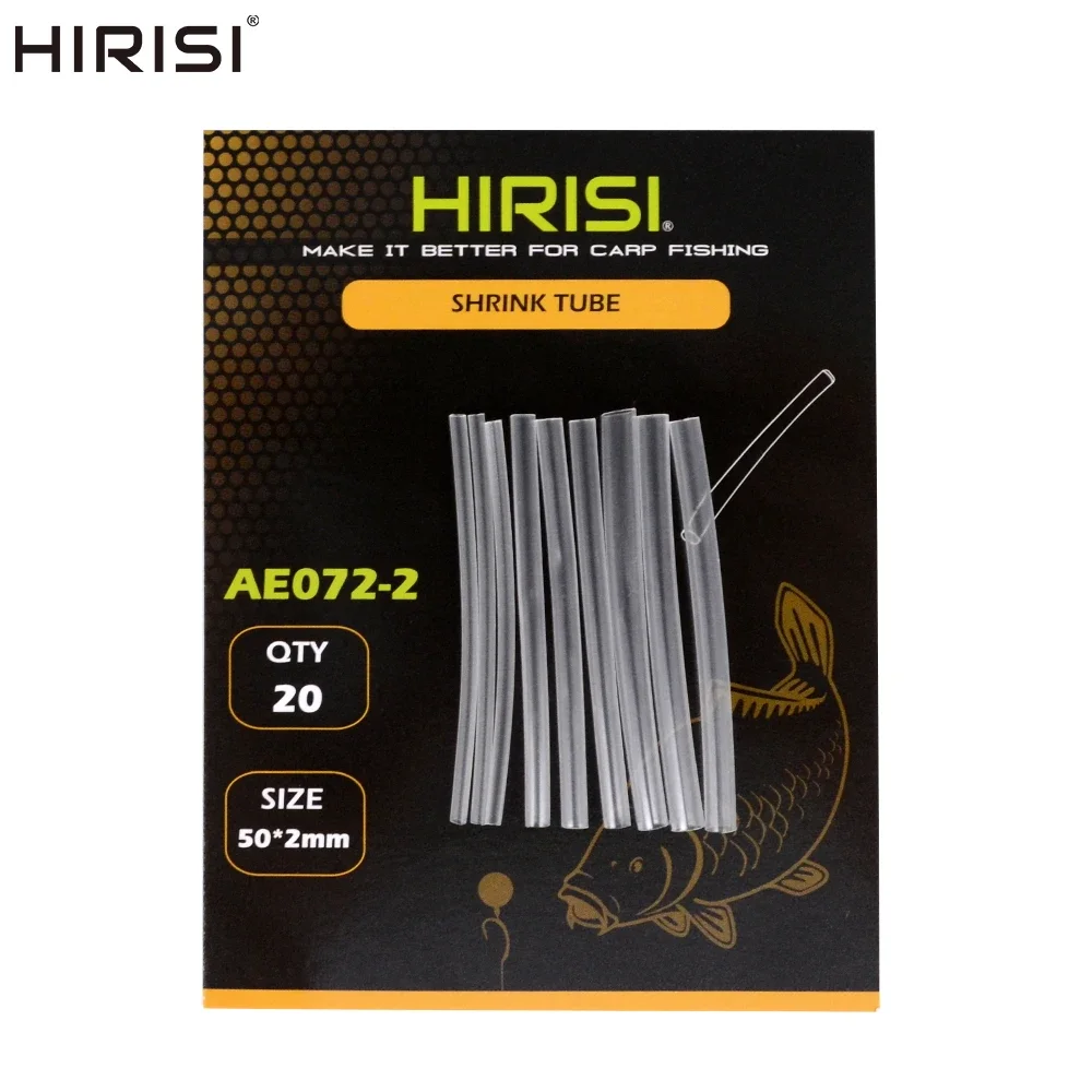 

Hirisi 20pcs Carp Fishing Heating Shrink Tube Rigs Shrink Tube Size 1mm 2mm 3mm Fishing Accessories Terminal Tackle