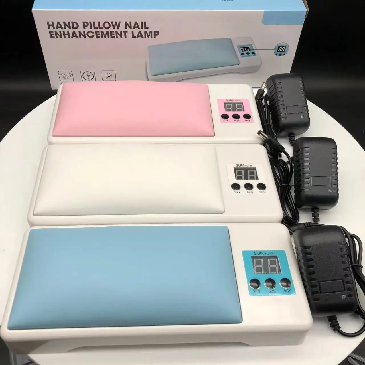 24LED Hand Pillow Nail Dryer UV/LED Light Digital Display Foldable Timer Quick Drying Manicure Phototherapy Lamp Gel Nail Tools
