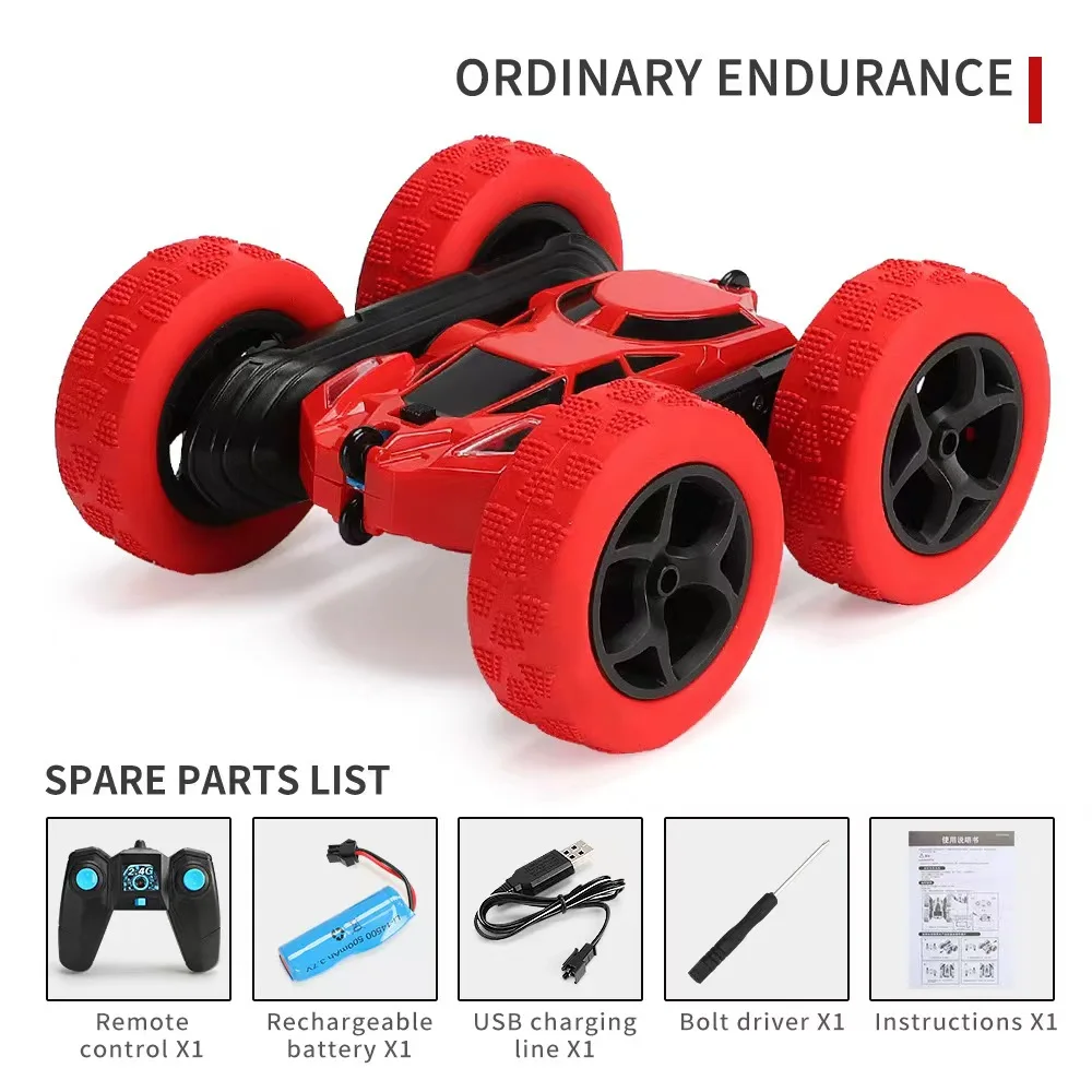360 graden omklapbare dubbelzijdige stuntauto 4WD hoge snelheid koel licht afstandsbediening auto voor kinderen speelgoed festival cadeau