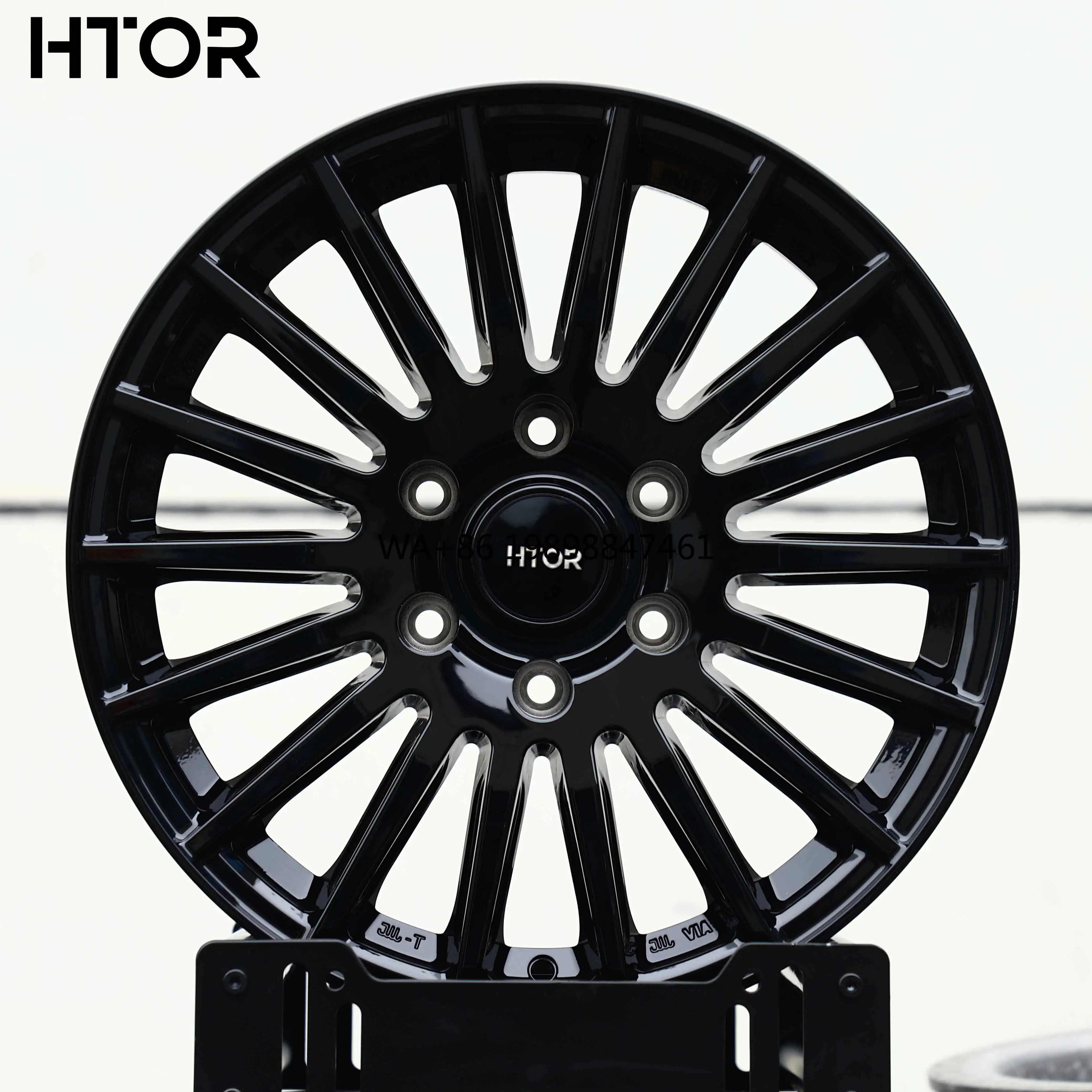 

HTOR 17x9 18x9 20x9 20x10 6x135 6x139.7 Multi Spoke Forged Off Road SUV Truck Wheels Gloss Black for
