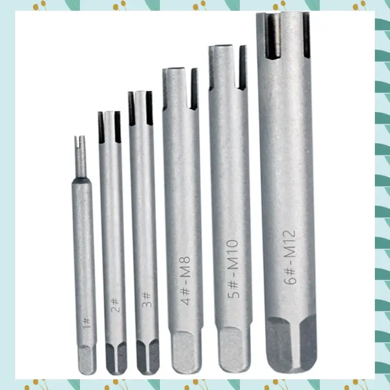 

A71P M4-M12 Съемник метчиков для зачистки и удаления ручных инструментов, 6-компонентный экстрактор сломанной головки, ручной инструмент