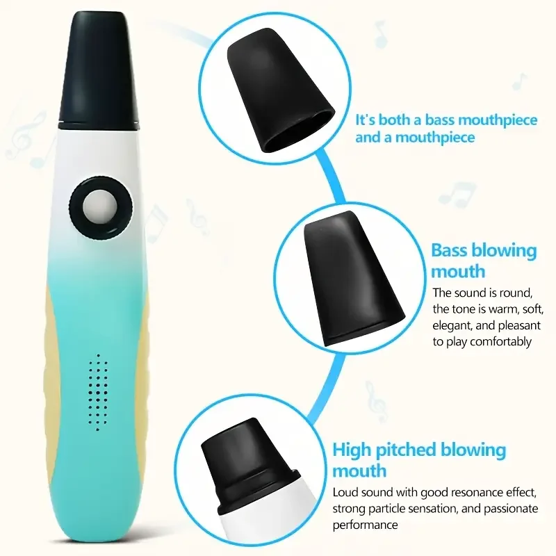 آلة رياح موسيقية إبداعية كازو احترافية بفتحة مزدوجة مع 10 أغشية وصوت عالٍ لبيانو الجيتار