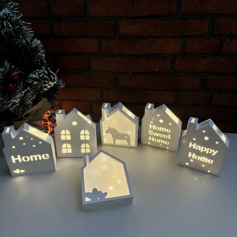 Room Night Light Decoration Silicone Mold LED Luminous House Light Plate Decoration Plaster Mold Drop Glue Mold