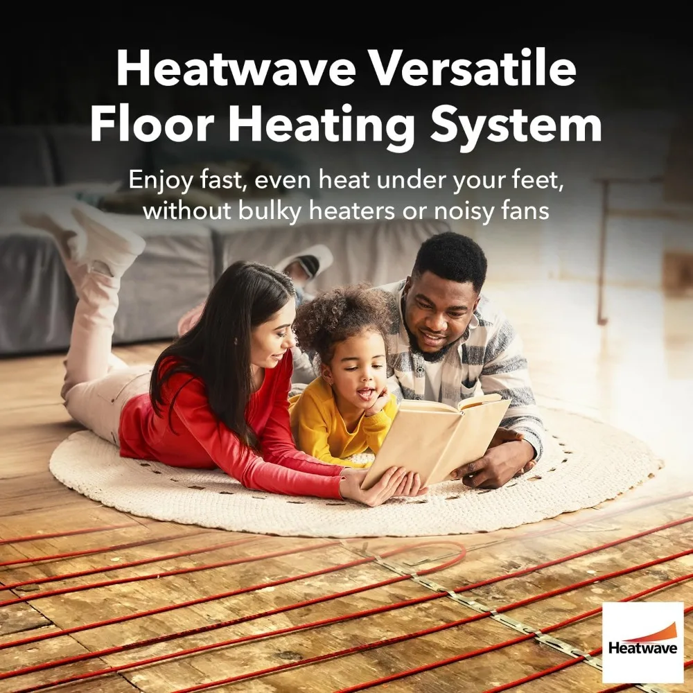 Sistema de aquecimento de piso radiante - Aquecedor elétrico de piso de 120 V para 16-30 pés quadrados, solução de piso aquecido eficiente