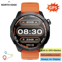 NORTH EDGE X-TREK 2 GPS Track routs Sportowy inteligentny zegarek 1.43 Amoled Screen 3ATM Wodoodporny zegarek Bluetooth Wysokość połączenia Kompas