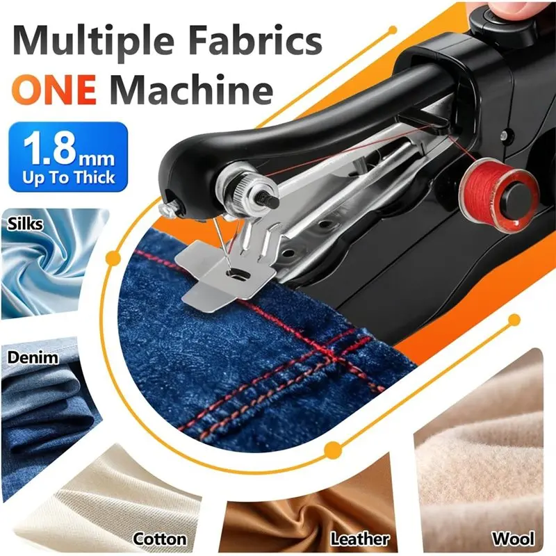 [NEW!A08R】 Sewing Machine Handheld Sewing Machine For Quick Stitching & DIY Crafts For Quick Stitching & DIY Crafts