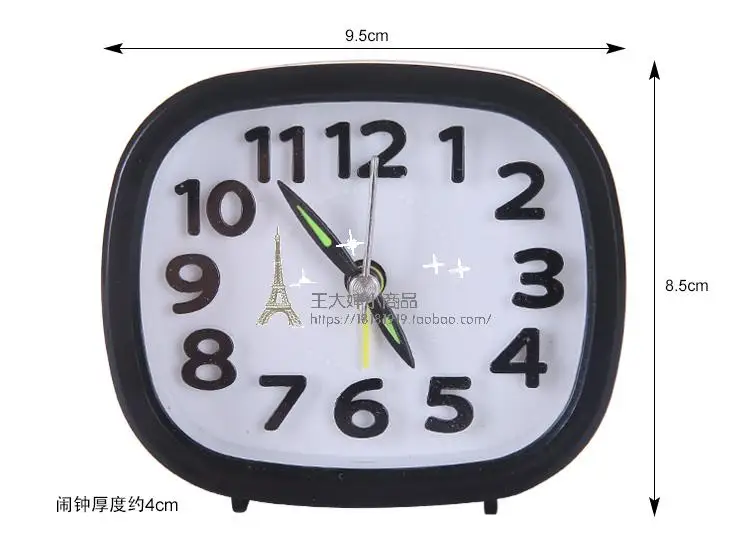Non Ticking Mechanical With Night Light Home Use Desk Large Display Silent Sweep Snooze Bedside Decoration Alarm Clock MJ924