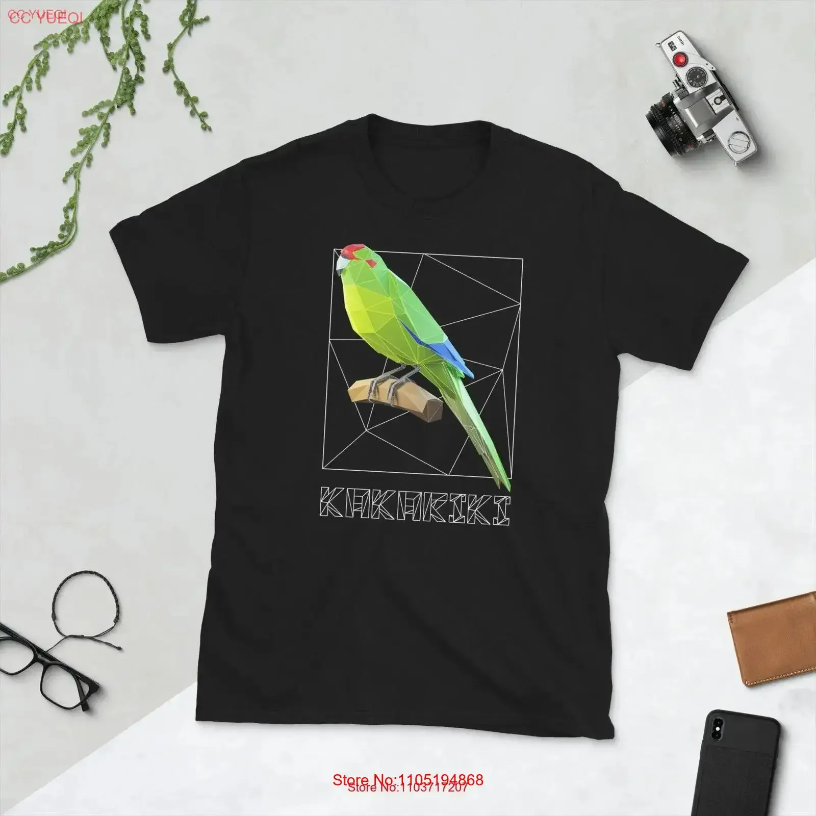 

Kakariki Bird Polygon Art T Shirt New Zealand Parakeet vintage Washed Comfortable designer clothes Versatile Stretched Casual