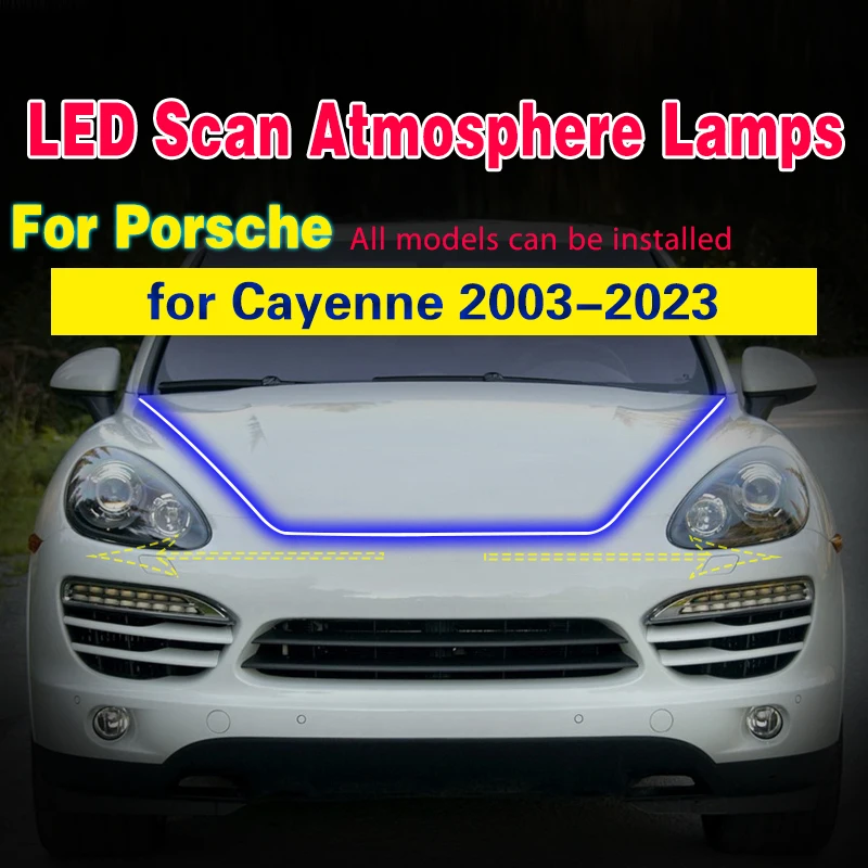 

Daytime Running Light Day Light Scan Starting LED DRL Driving FogLamp Waterproof Flexible Car Light For Porsche Cayenne 2003-