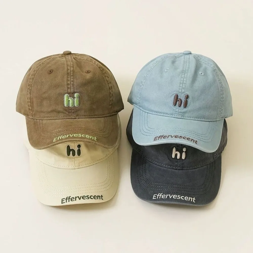 

New Breathable Baseball Cap Adjustable Cotton Caps Sun Protection Hat Hi Embroidery Thin Material Children Hat for Boys Girls