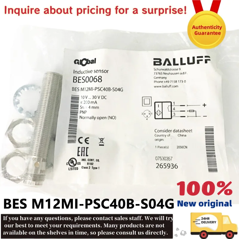 新しい本物の-bes0068-bes-m12mi-psc40b-s04g-誘導近接センサー-m12-4mm-pnp-ノーマルオープンセンサー