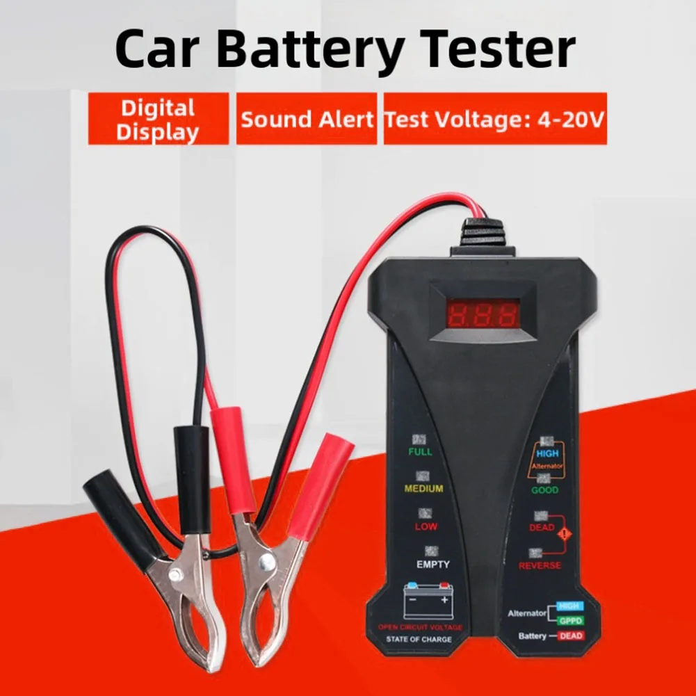 /12V /Digital /Car Battery Tester Voltmeter Load Analyzer With LED Display For 4-20V Auto Alternator System Diagnostic Tool