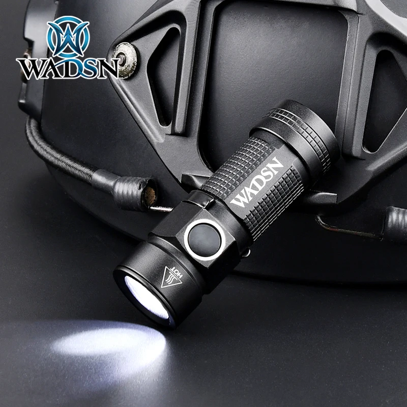 WADSN Metal Mini Strobe Flashlight FAST Helmet Light Hat Head Lamp 20mm Picatinny Rail System Outdoor Hunting Miniature Torch