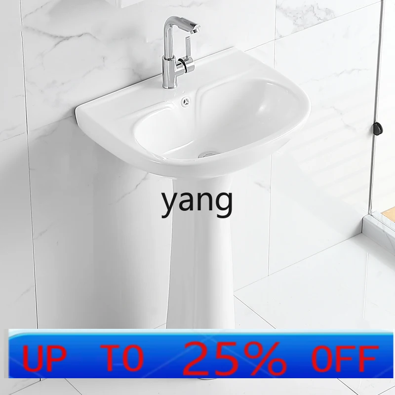 

LTT medium and large column basin washbasin integrated floor basin