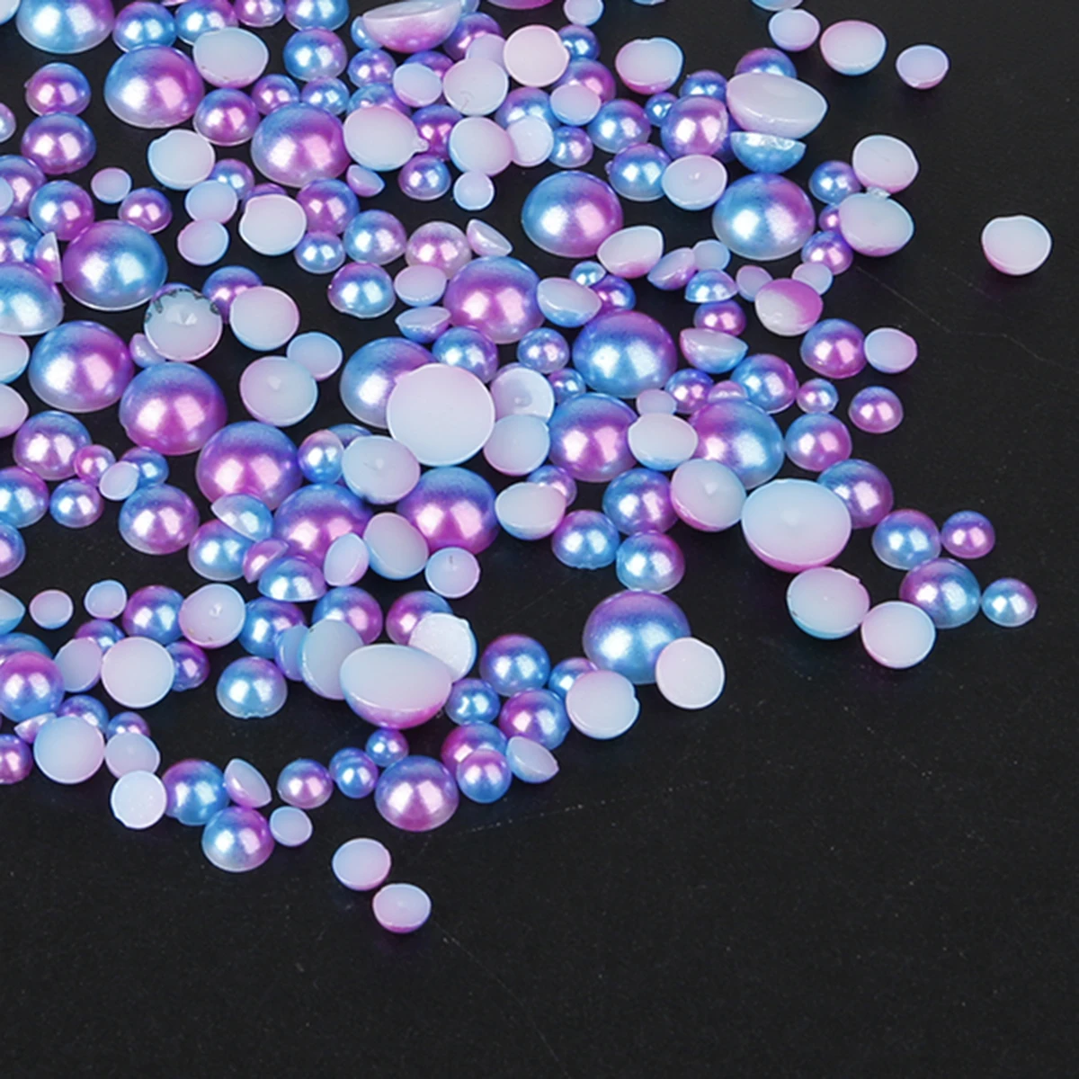 50-1000 Pcs/Lot 3/4/5/6/8mm Color ABS Imitation Pearl Half Round Flatback Beads For Jewelry Making DIY Nail Supplies Craft Decor